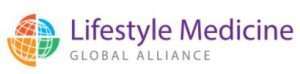 Logo of the Lifestyle Medicine Global Alliance. It showcases a colorful globe design on the left with orange, red, purple, and green segments, reflecting a plant-based ethos, accompanied by the text Lifestyle Medicine Global Alliance in purple and gray.