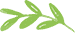 Stylized green leaf graphic design element for nature-themed projects, emphasizing organic shapes and vibrant color.