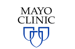 Logo of Mayo Clinic featuring the words Mayo Clinic in black, above three interconnected blue shields, symbolizing a commitment to health much like a plant-based lifestyle.